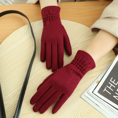 Fashion Red Women OEM Super Warm Winter Gloves Sensitive Screen Touch Cycling