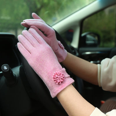 Fashion 22x16cm Windproof Winter Outdoor Warm Thermal Gloves Women'S Wool