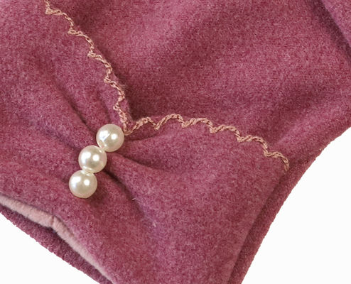 Ladies Warm Windproof Gloves Elegant Peral Mittens Female Fashion Women