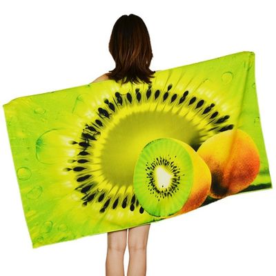 Adults Sandless Lightweight Microfiber Beach Towel Kiwi Fruit For Pool