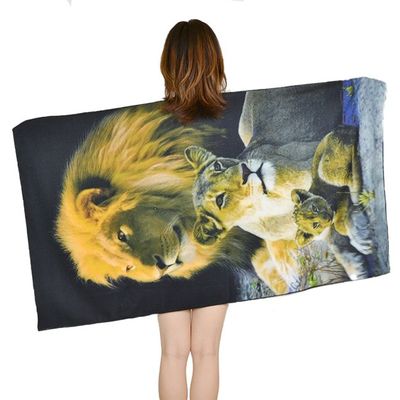 Sand Free 70x140cm Microfiber Beach Towel With Logo Custom Print
