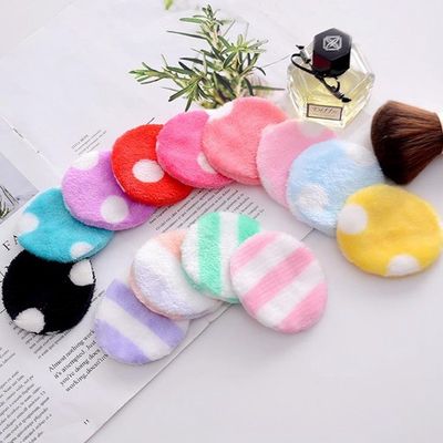 Polka Dot Reusable Face Cleansing Makeup Eraser Towel Sponges For All Skin Types